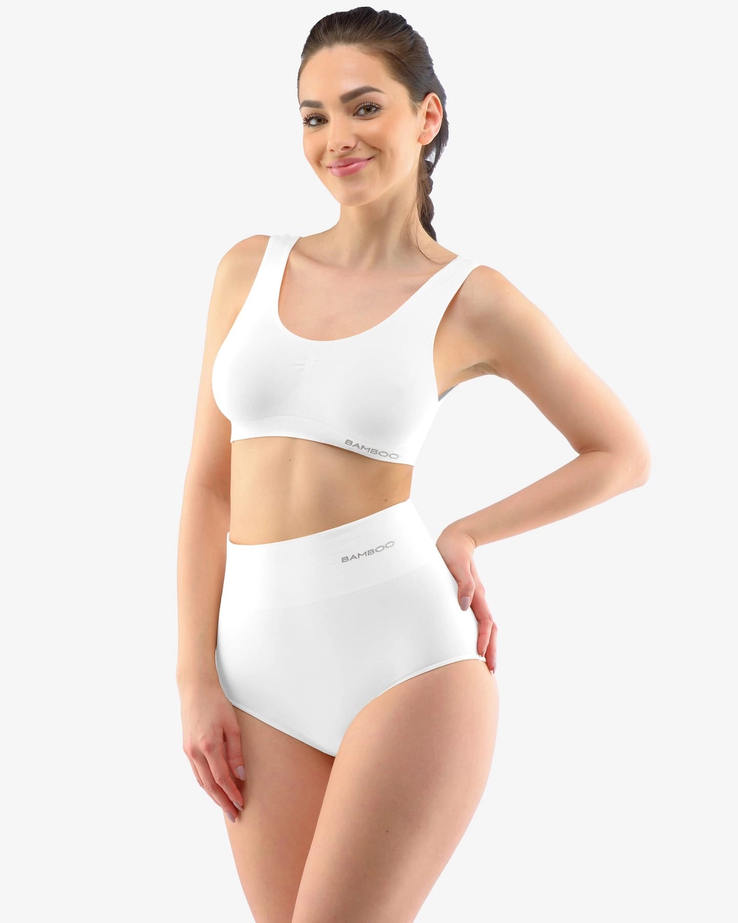 Braga de bambú de cintura alta