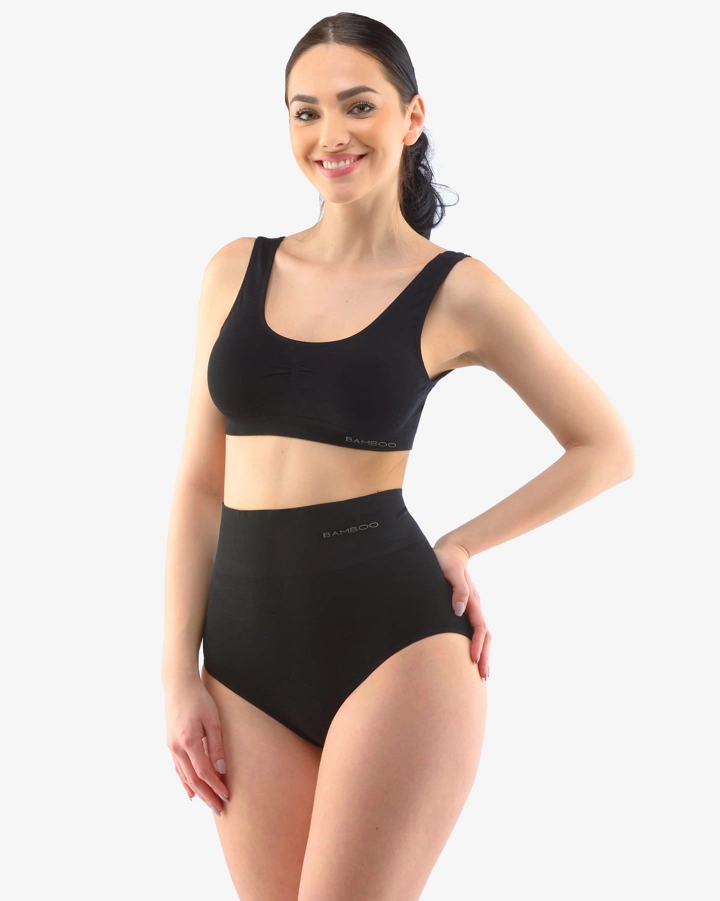 Braga de bambú de cintura alta