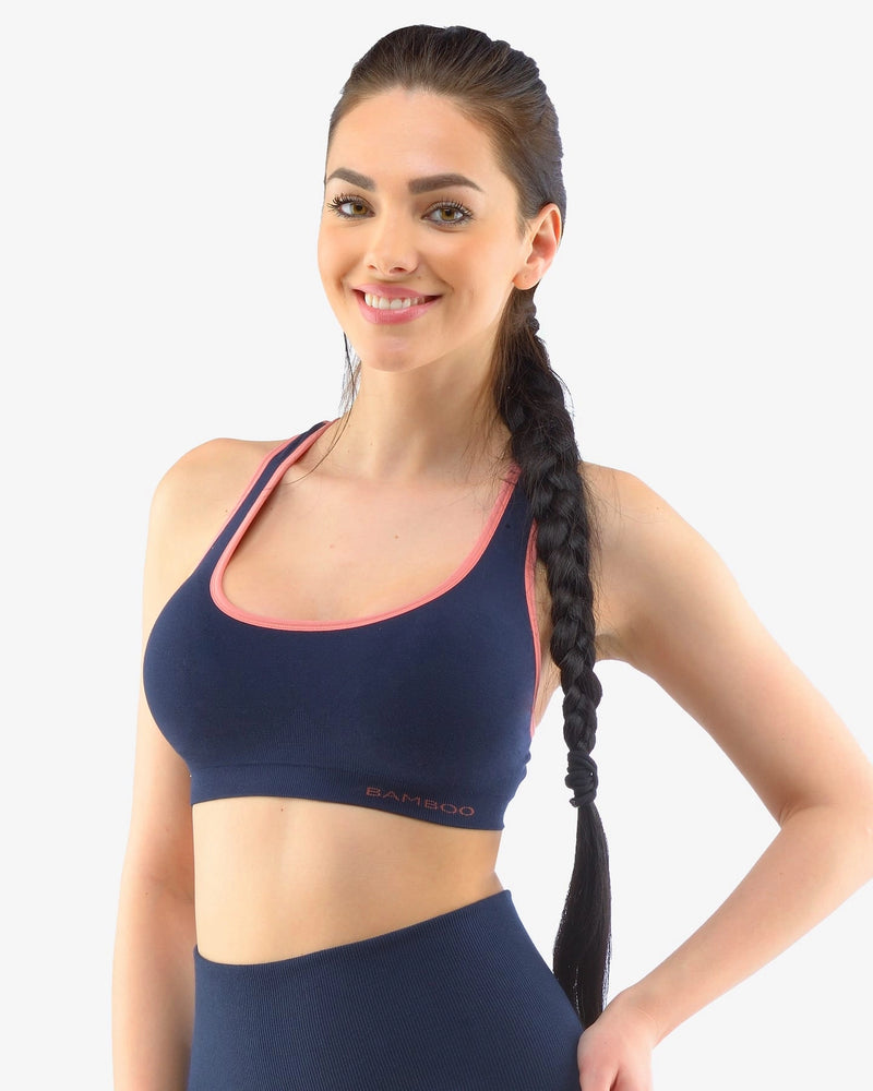 Sujetador deportivo de bambú con relleno