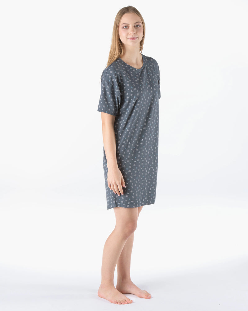 Camicia da notte corta in bambù e cotone