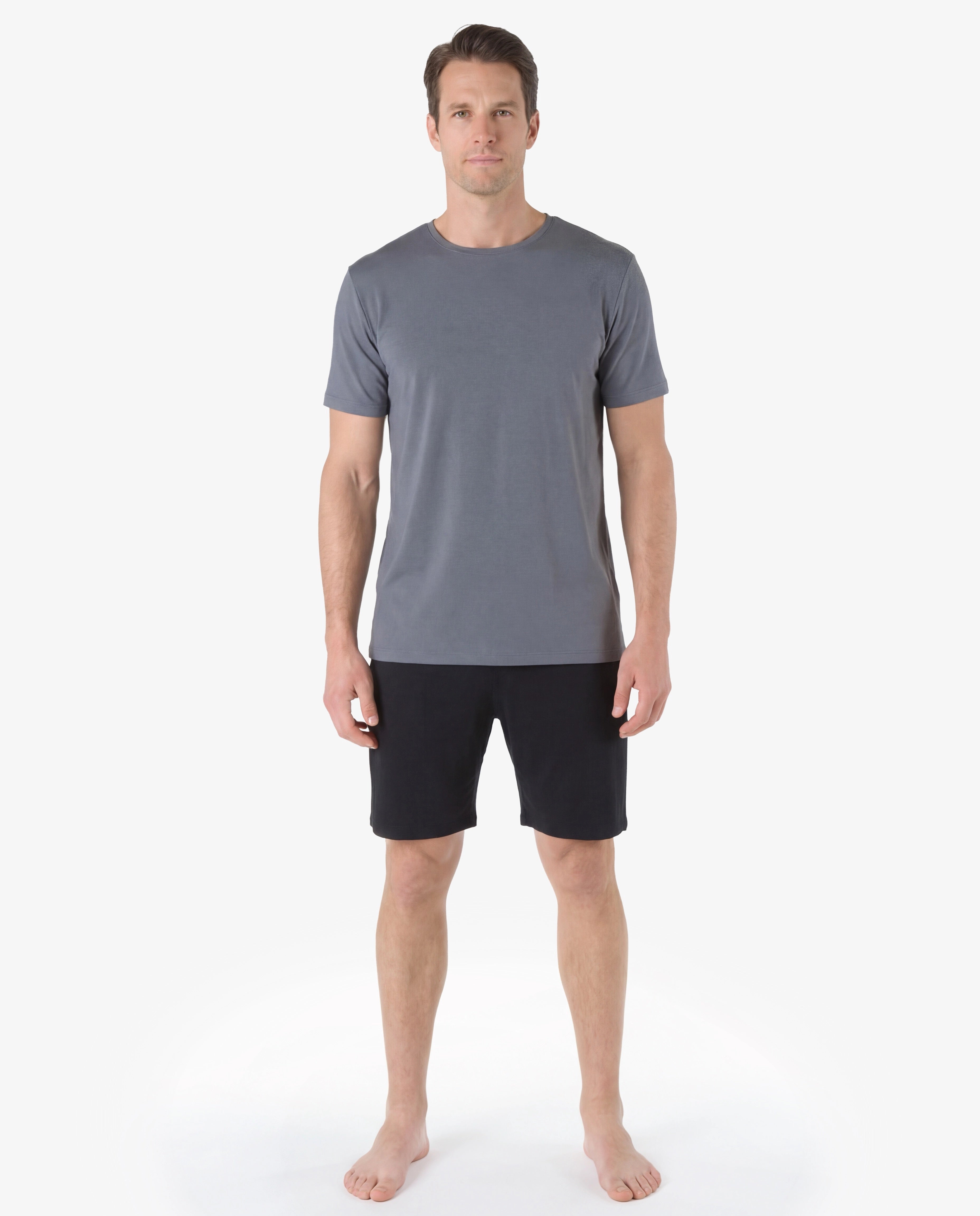 Pigiama con shorts in bambù e cotone