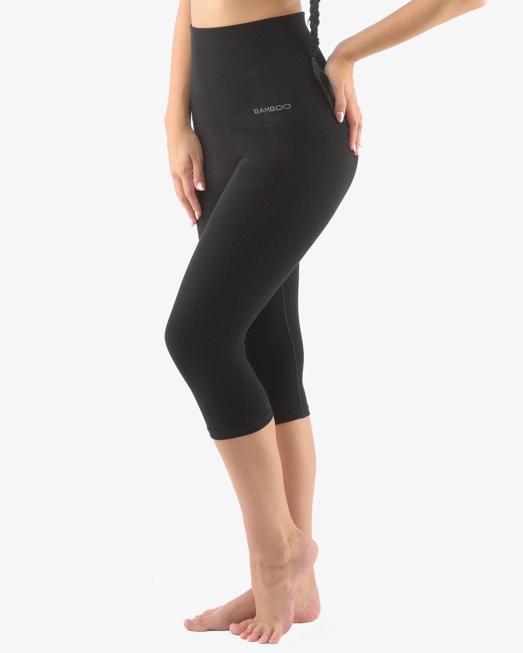 High Waist Capri Sports Bamboo Leggings