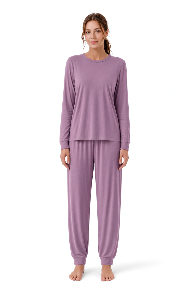 Pijama largo de bambú de tejido más grueso