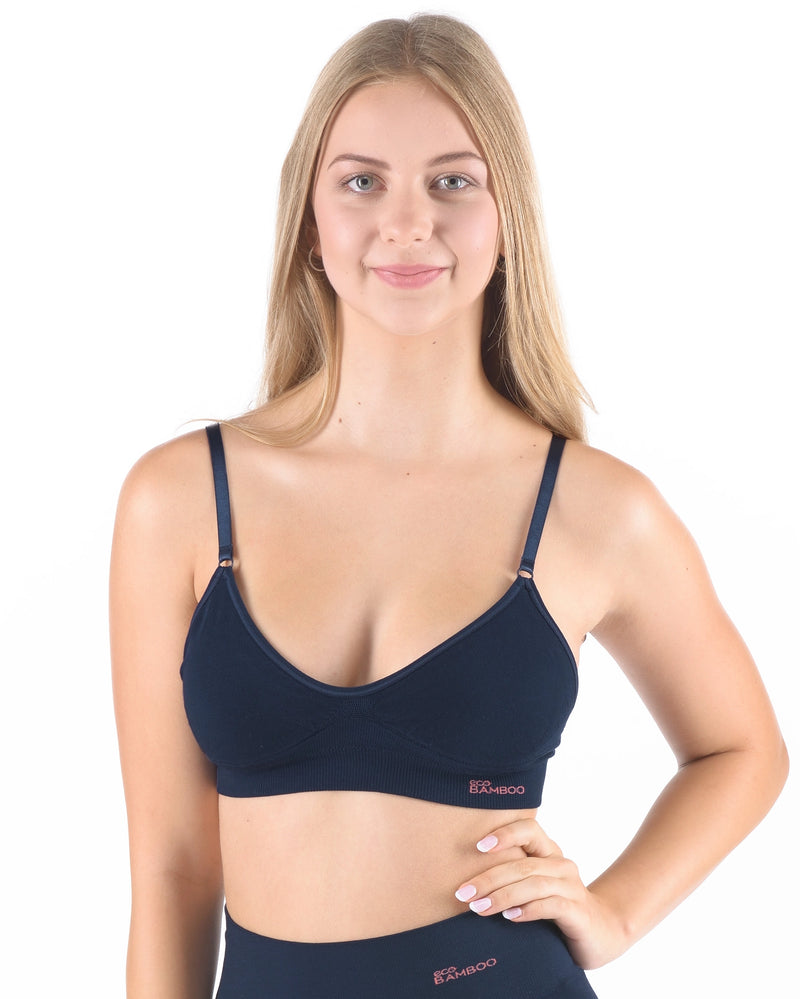 Soutien-gorge rembourré avec bretelles réglables en bambou