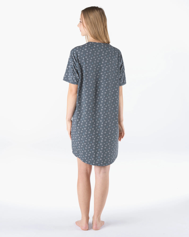 Camicia da notte corta in bambù e cotone