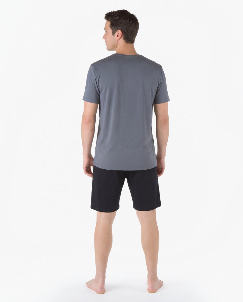 Pigiama con shorts in bambù e cotone