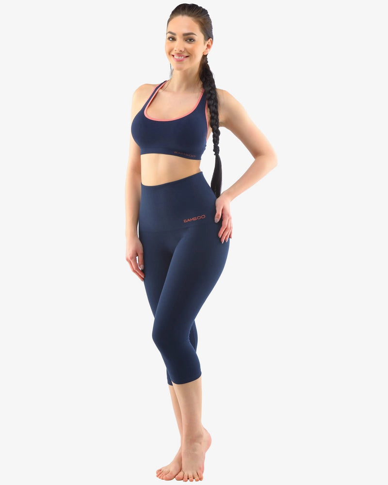 Leggings capri de bambú con cintura alta