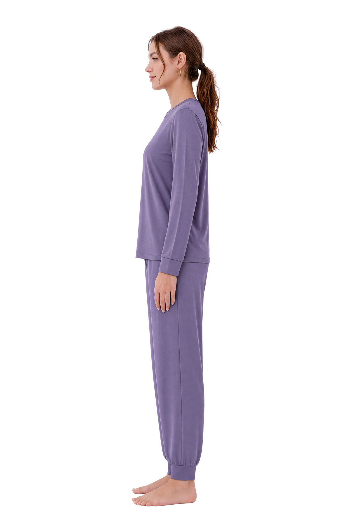 Pijama largo de bambú de tejido más grueso