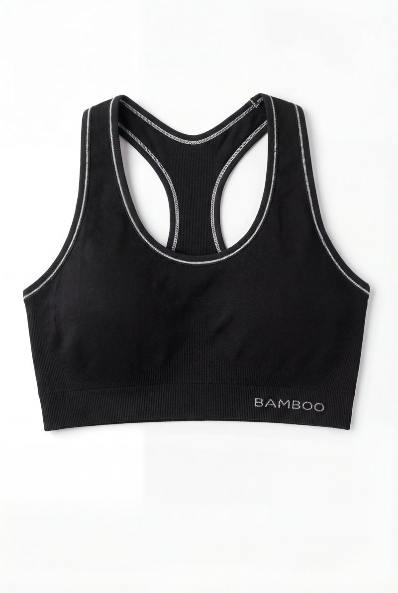 Sujetador deportivo de bambú con relleno