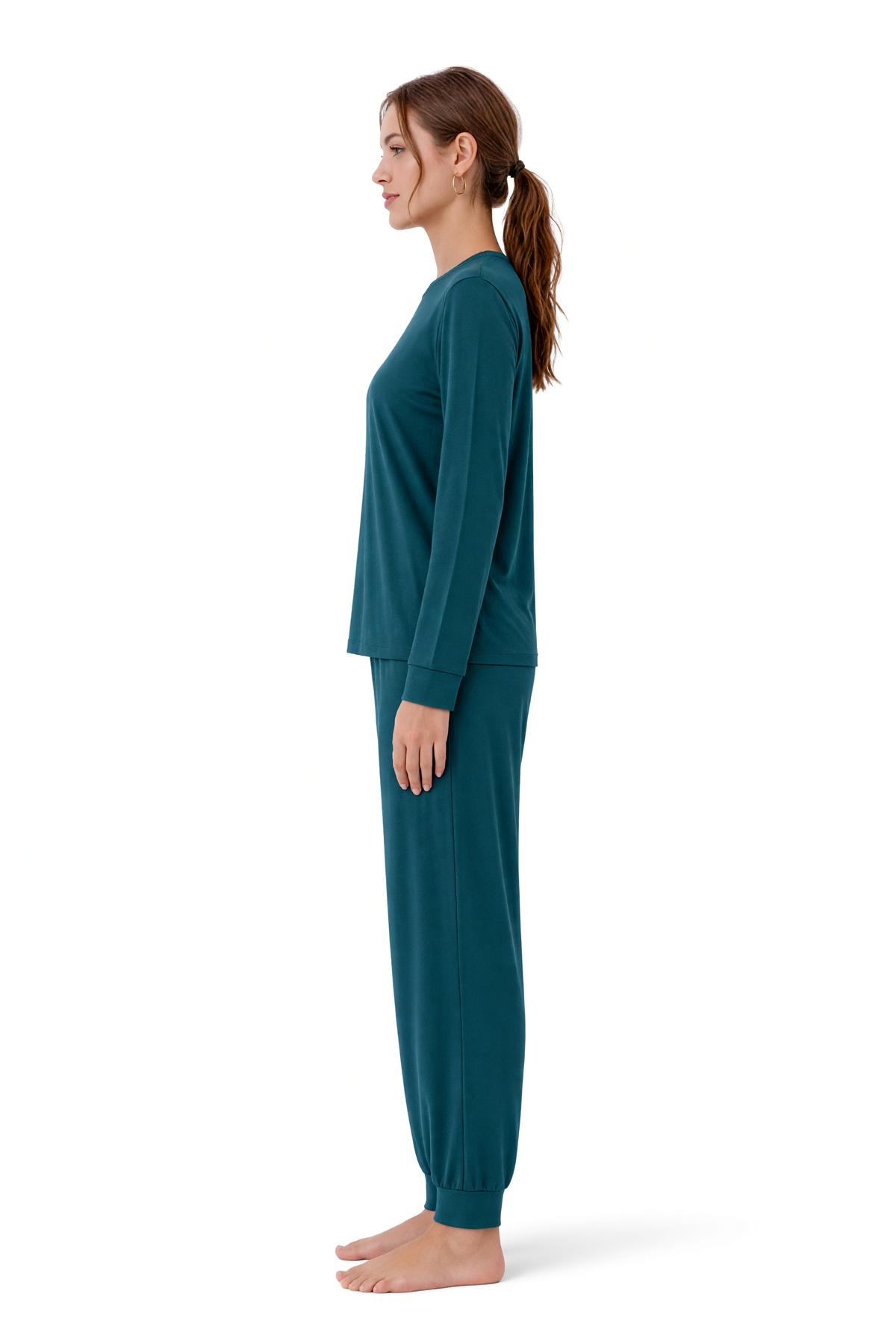 Pijama largo de bambú de tejido más grueso