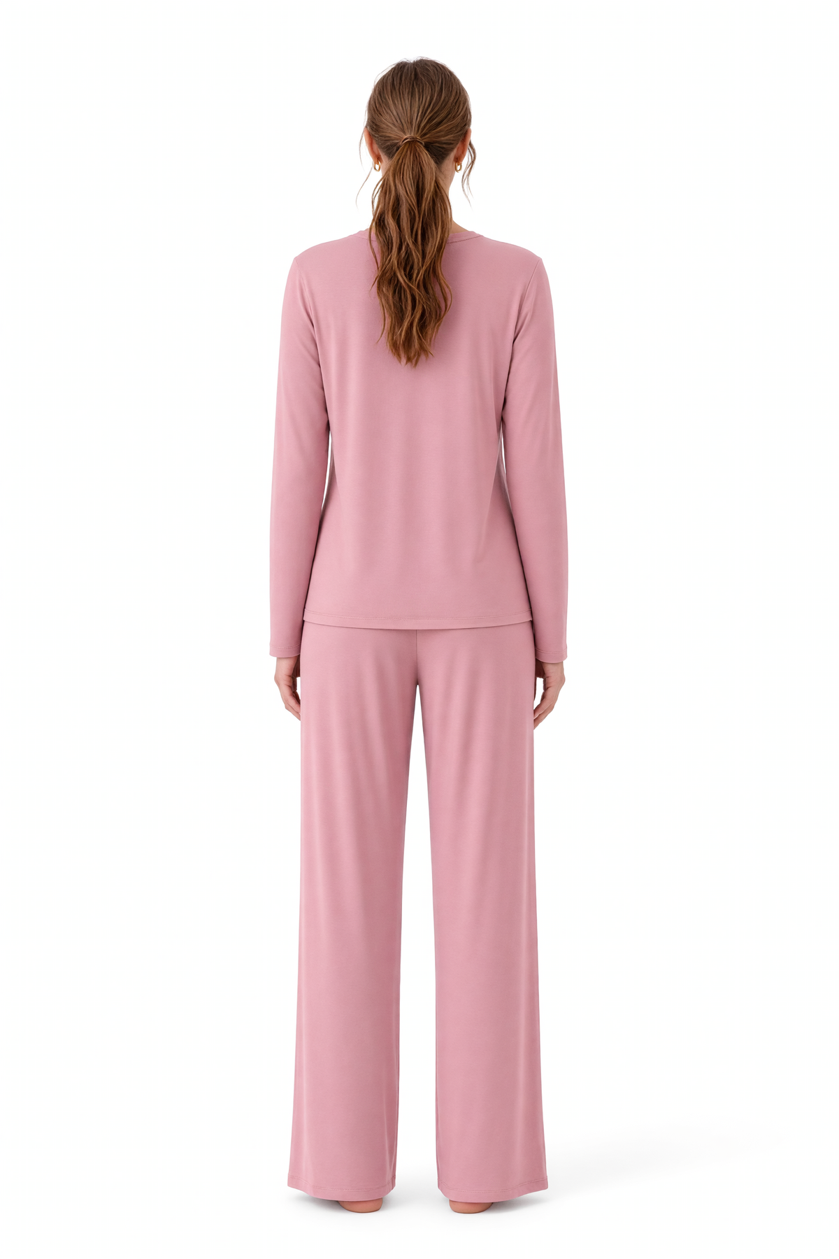 Langer Pyjama aus dickerem Stoff