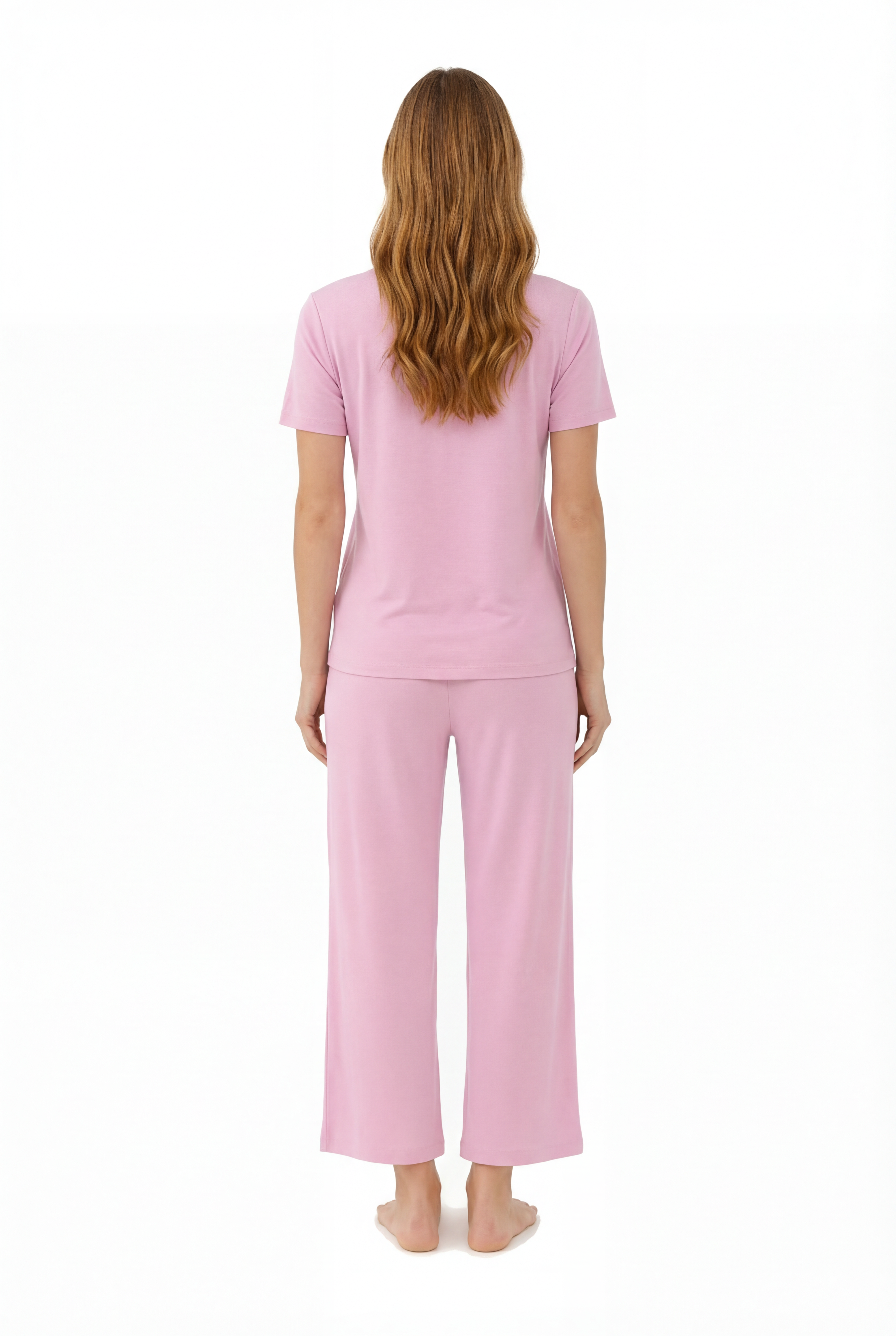 Pigiama in bambù a maniche corte con pantaloni cropped