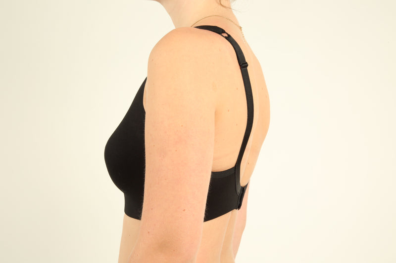 Soutien-gorge TENCEL™ à bretelles réglables - noir